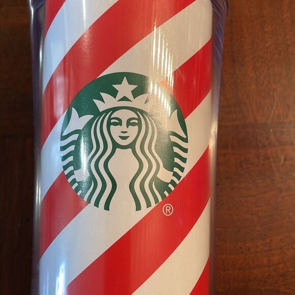 Starbucks Candy Stripe Travel Tumbler - Picture 7 of 8